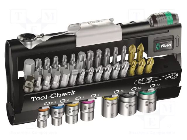 Kit: socket bits; Holder: C6,3mm,E6,3mm; Overall len: 25mm; 1/4" WERA WERA.1SB