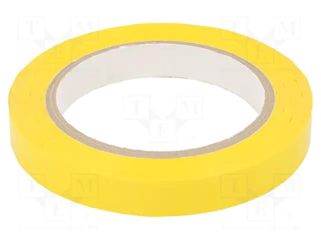 Tape: electrical insulating; W: 15mm; L: 66m; Thk: 0.06mm; yellow H-OLD HOLD-P.34-15-66/YL