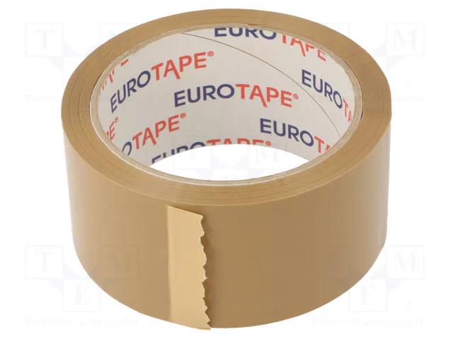 Packing tapes; L: 60m; Width: 48mm; brown; synthetic caoutchouc EUROTAPE DALPO-48/66Y/BR