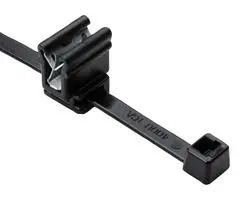 CABLE TIE & EDGE CLIP, 8.0" LONG, EC4A, 1 3 MM PANEL, 50LB, PA66HS/PA66HIRHSUV, BLACK, 500/PKG 75Y4260 156-00539