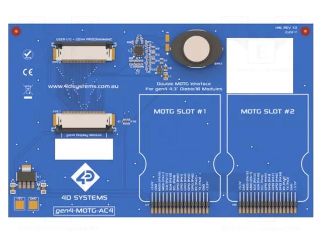 MOTG; GPIO,I2C,SPI,UART; adapter; adapter 4D Systems GEN4-MOTG-AC4