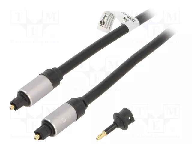 Cable; Toslink plug,both sides; 5m; Plating: gold-plated; black GOOBAY GOOBAY-PLUS-77141