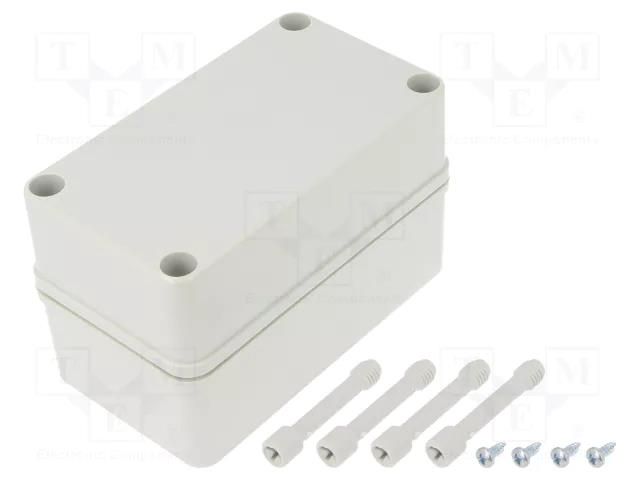 Enclosure: multipurpose; X: 80mm; Y: 140mm; Z: 85mm; PICCOLO; grey FIBOX PCC85G