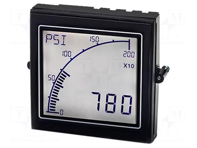 Meter: multifunction; digital,mounting,programmable; on panel TRUMETER APM-PROC-APO