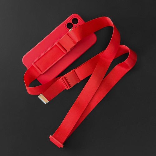 Rope case gel case with a lanyard chain handbag lanyard Xiaomi Redmi 9 red, Hurtel 5907769329937 5907769329937