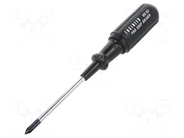 Screwdriver; Phillips; PH1; Blade length: 80mm; Overall len: 200mm ENGINEER FUT.DG-02