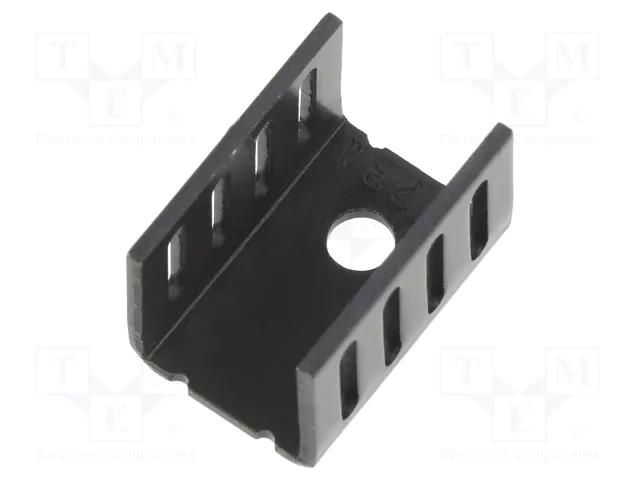 Heatsink: extruded; U; TO220; black; L: 19.1mm; W: 13mm; H: 12.7mm Wakefield Thermal 274-2AB