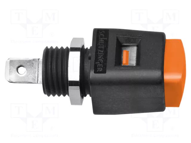 Laboratory clamp; orange; 70VDC; 16A; screw,spring clamp; nickel SCHÜTZINGER ESD498-OR