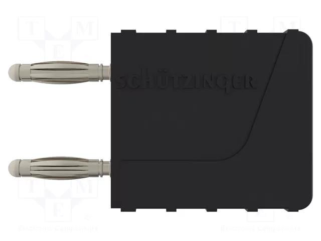 Connector: 2mm banana; stackable safety shunt; 12A; 33VAC; 70VDC SCHÜTZINGER KURZ102IGNI-SW