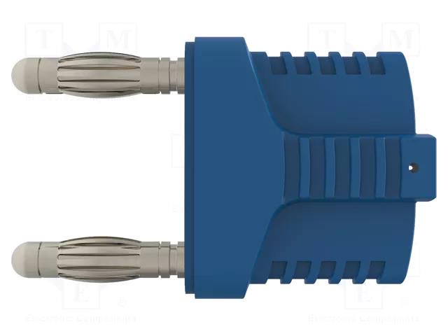 Connector: 4mm banana; stackable safety shunt; 12A; 33VAC; 70VDC SCHÜTZINGER KURZ194IGMBNI-BL