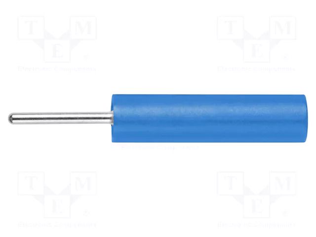 Connector: 4mm banana; socket; 1kV; 20A; 38mm; blue; nickel plated SCHÜTZINGER LB4-1.5SNI13.5-BL