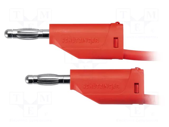 Test lead; 70VDC; 33VAC; 32A; banana plug 4mm,both sides; Len: 1m SCHÜTZINGER MFK152.5100-RT