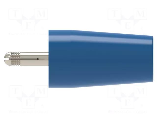 Connector: 4mm banana; adapter; 32A; blue; 40.4mm; nickel plated SCHÜTZINGER SURB2112NI-BL