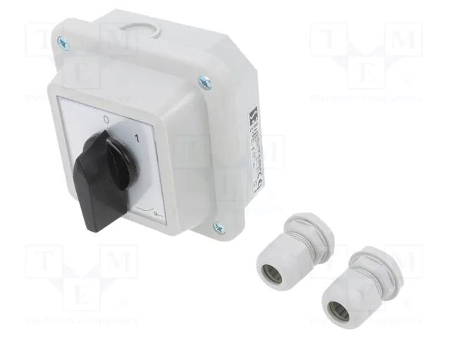 Switch: cam switch; Stabl.pos: 2; 16A; 0-1; wall mount; Poles: 1 SPAMEL LK16R-1-825-OB1