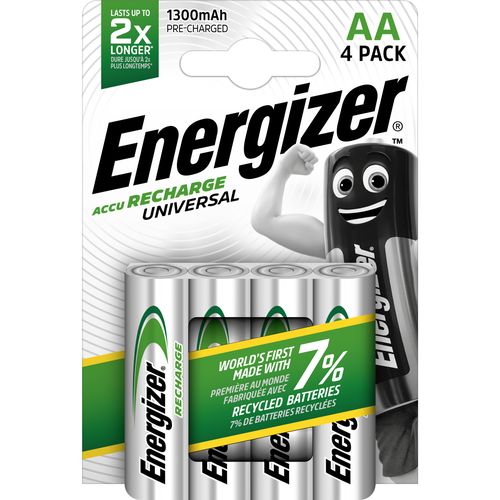 Laetav aku HR6 (AA) 1.2V 1300mAh Ni-Mh ENERGIZER 4tk blister 4tk HR6/1300/ENE-BL4 7638900424270