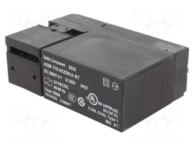 Safety switch: bolting; AZM 170; NC x2; IP67; plastic; black; 24VDC SCHMERSAL 101141422