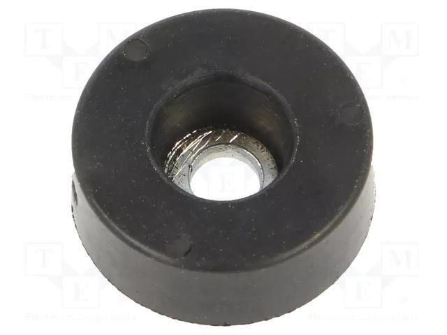 Washer; Base dia: 19mm; zinc plated steel; H: 7mm; Plating: rubber ELESA+GANTER GN438-19-7-4-A-70