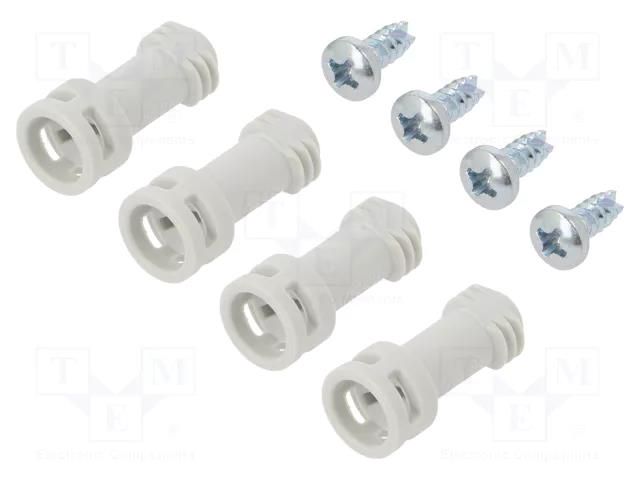 Set of screws; MNX; for covers; grey FIBOX MBS-LH