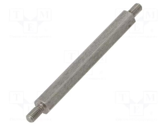 Screwed spacer sleeve; 60mm; Ext.thread: M4; hexagonal DREMEC TMM-M4X60/DR446