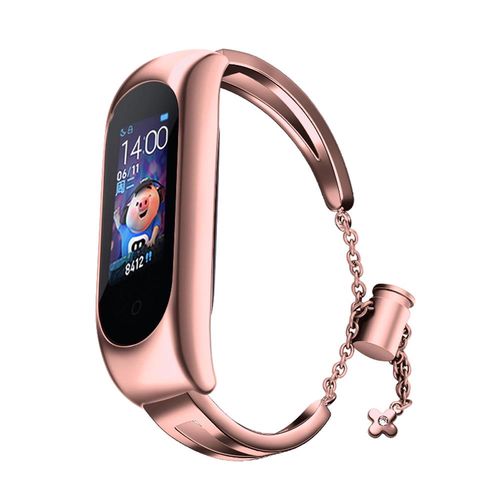 Replacment metal band bracelet strap for Xiaomi Mi Band 6 / 5 / 4 / 3 pink, Hurtel 5907769332708 5907769332708