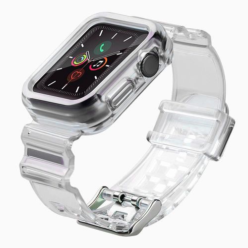 Silicone Band Strap Bracelet Case Strap Light Set for Apple Watch 38mm - Black, Hurtel 9145576223833 9145576223833