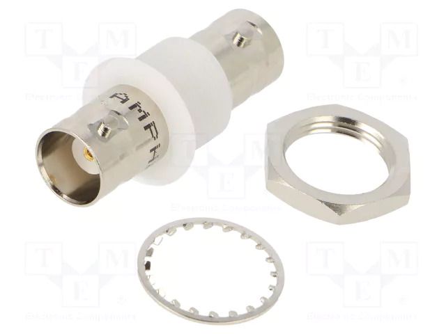 Coupler; socket; BNC socket,both sides; female; straight; 50Ω; POM AMPHENOL RF 031-4803-RFX