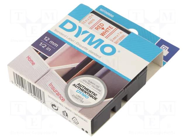 Tape; 12mm; 7m; white; Character colour: red DYMO DYMO.S0720550