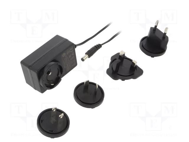 Power supply: switching; mains,plug-in; 12VDC; 2A; 24W; 86.2%; POSB POS POSB12200A-PLUG