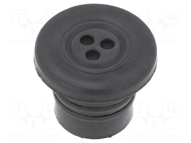 Multigate grommet; Ømount.hole: 14.5mm; black; Holes no: 3; SP HT HI TECH POLYMERS SP-20-TPE