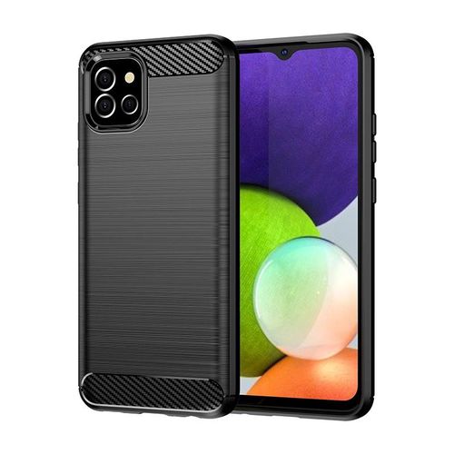 Carbon Case Flexible Cover Case for Samsung A03S EU (166.5) black, Hurtel 5907769334641 5907769334641