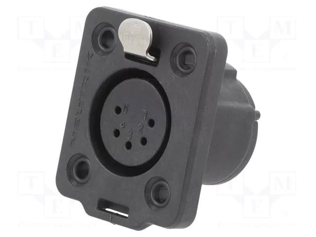 Connector: XLR; socket; female; PIN: 5; straight; with push button NEUTRIK NTR-NC5FDX-TOP