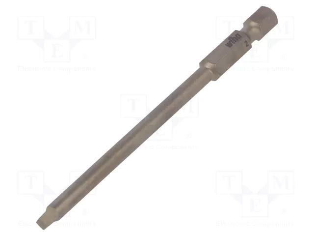 Screwdriver bit; square; #2; Overall len: 90mm; PROFESSIONAL WIHA WIHA.39207