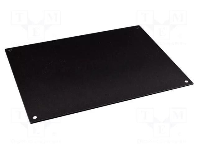 Rear panel; aluminium; HWCHAS; 2mm; Panel colour: black HAMMOND HM-HW1310BKPL