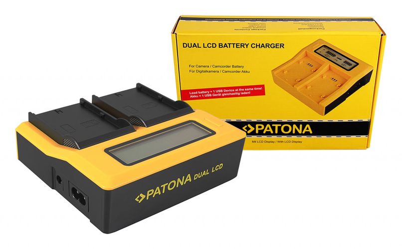 PATONA Dual LCD USB Charger for JVC SSL-75 SSL-JVC50 SSL-JVC75 HM600 HM650, PATONA 7690 4055655216166