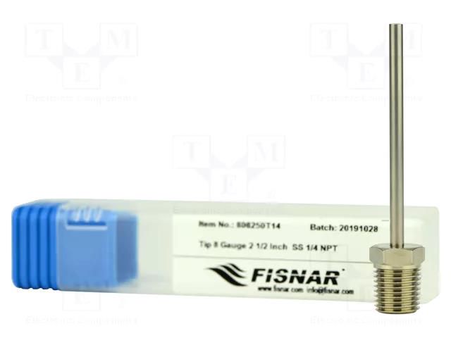 Needle: steel; L: 90mm; Size: 7; Øint: 3.64mm; Mounting: 1/4" FISNAR FIS-807350T14