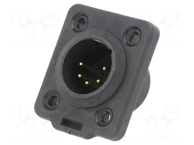 Connector: XLR; socket; male; PIN: 5; straight; soldering; black; 3A NEUTRIK NTR-NC5MDX-TOP