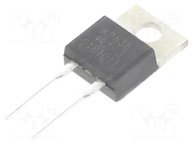 Resistor: thick film; THT; TO220; 4.7Ω; 35W; ±5%; -65÷150°C ARCOL AP836-4R7J-100