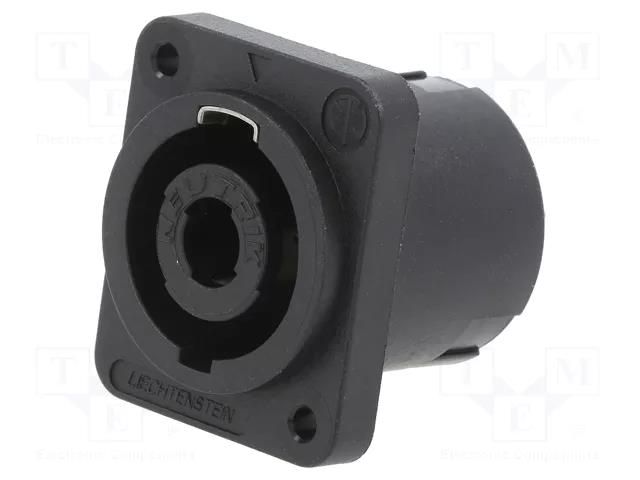 connector SPEAKON PANEL 4POLE BLACK NEUTRIK NTR-NL4MP-3