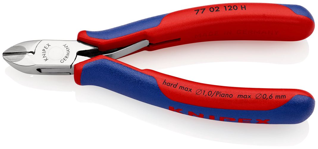 KNIPEX 77 02 120 H Electronics Diagonal Cutter with carbide cutting edges with multicomponent handles 120 mm 77 02 120 H 4003773075783