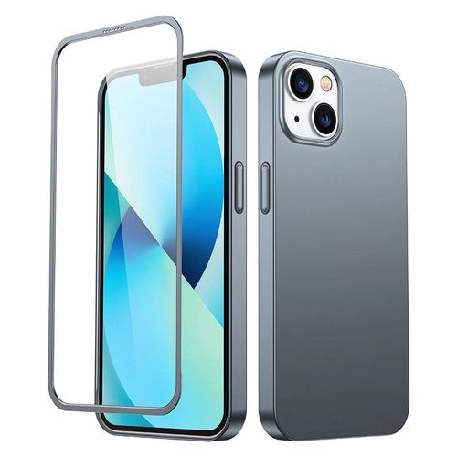 Joyroom 360 Full Case front and back cover for iPhone 13 + tempered glass screen protector grey (JR-BP927 tranish), Joyroom 6941237161567 6941237161567