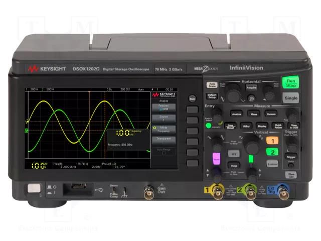 Oscilloscope: digital; DSO; Ch: 2; 70MHz; 2Gsps; 1Mpts; LCD 7"; ≤5ns KEYSIGHT DSOX1202G
