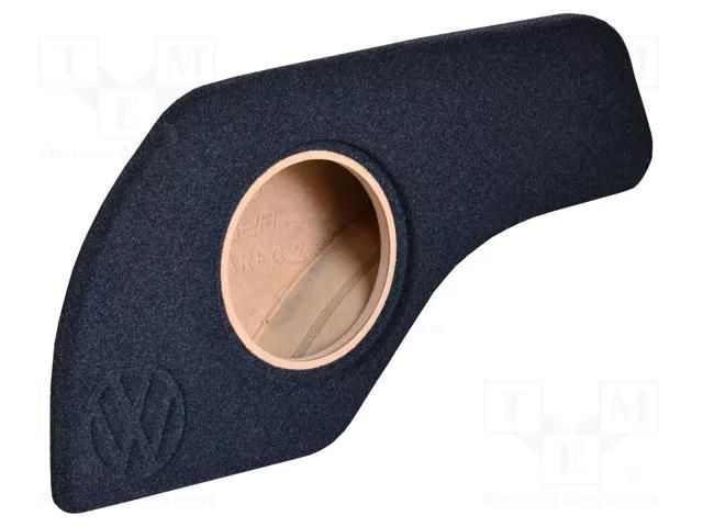 Car loudspeaker enclosure; MDF; black melange; 200mm; VW; 8l BASSER OBGL.VW.22