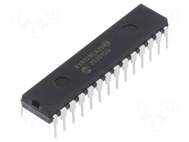 IC: AVR microcontroller; DIP28; 1.8÷5.5VDC; Cmp: 3; AVR128; AVR-DA MICROCHIP TECHNOLOGY AVR128DA28-E/SP