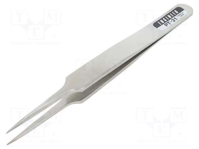 Tweezers; Tweezers len: 30mm; universal; Blades: narrowed ENGINEER FUT.PT-31