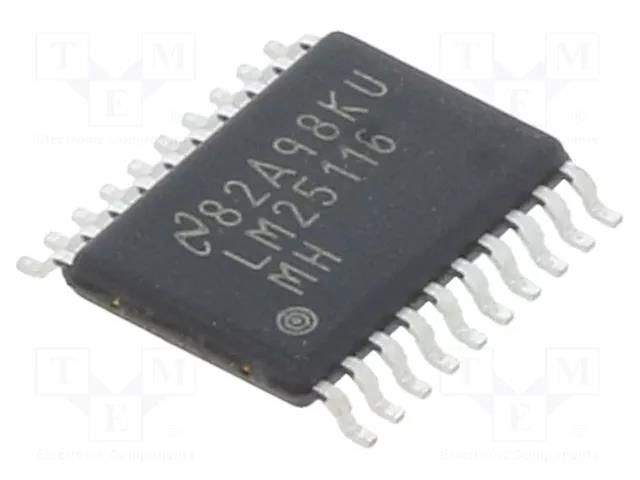 PMIC; DC/DC converter; Uin: 6÷42VDC; Uout: 1.215÷36VDC; 20A; SMD TEXAS INSTRUMENTS LM25116MH/NOPB