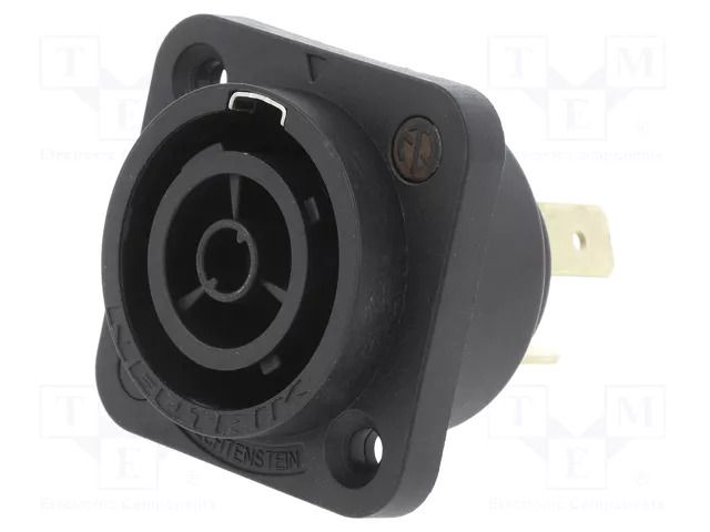 Connector: circular; socket; female; PIN: 3; for panel mounting NEUTRIK NTR-NAC3FPXWOTTOP
