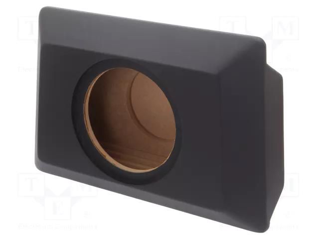 Car loudspeaker enclosure; MDF; black; leather; 200mm; Mercedes BASSER OBGL.MERCEDES.07