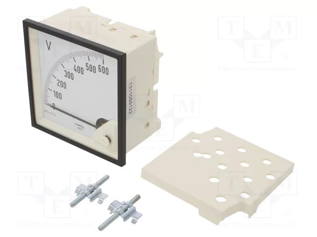 Voltmeter; on panel; VDC: 0÷600V; Class: 1.5; Umax: 600V; 96x96mm LUMEL MA19-NA61600000000