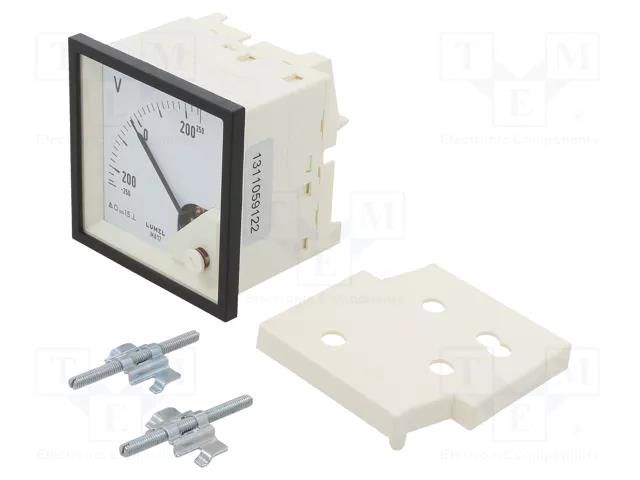 Voltmeter; on panel; VDC: -250÷250V; Class: 1.5; Umax: 600V; 72x72mm LUMEL MA17N-B61300000000