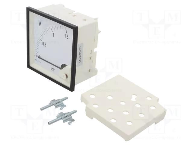 Voltmeter; on panel; VDC: 0÷1.5V; Class: 1.5; Umax: 600V; 96x96mm LUMEL MA19-NA60200000000